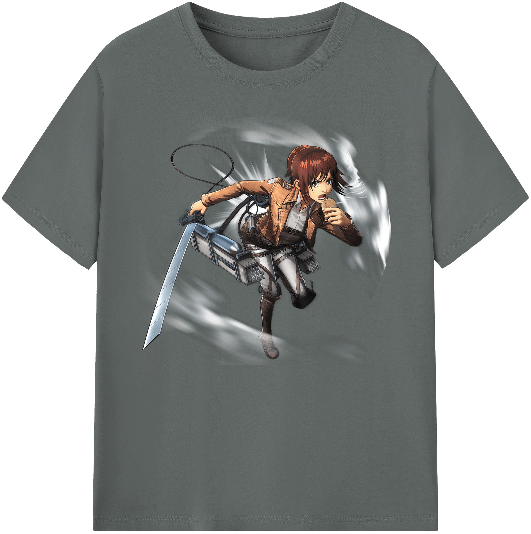 （画像用） 進撃の巨人 サシャ·ブラウス Attack on Titan Sasha Blaus 綿100％ メンズ半袖Tシャツ｜肌触りやわらか＆通気性